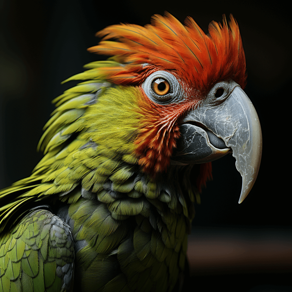 a-red-and-green-parrot